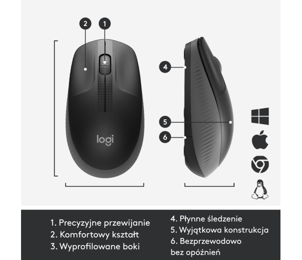 LOGITECH M190 Charcoal - 591048 - zdjęcie 10